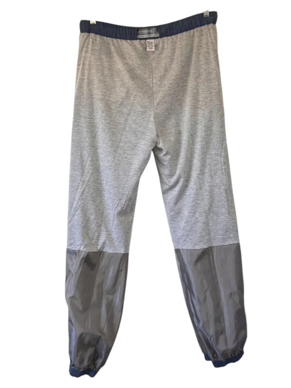 NEW Vintage Weatherproof Performance Men's Nylon Blend Joggers Blue Zip Fly L